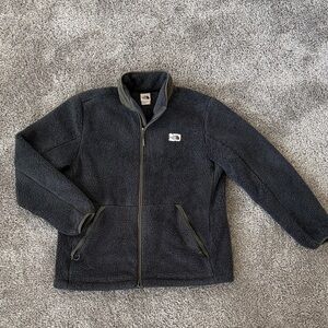 The North Face Men's Dark Gray Charcoal Fleece Jacket GUC SZ XL